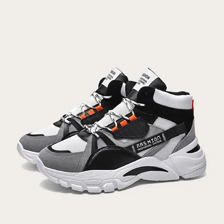 Men Lace-Up Front Chunky Sneakers