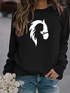 Women's Equestrian Printed Sweatshirt