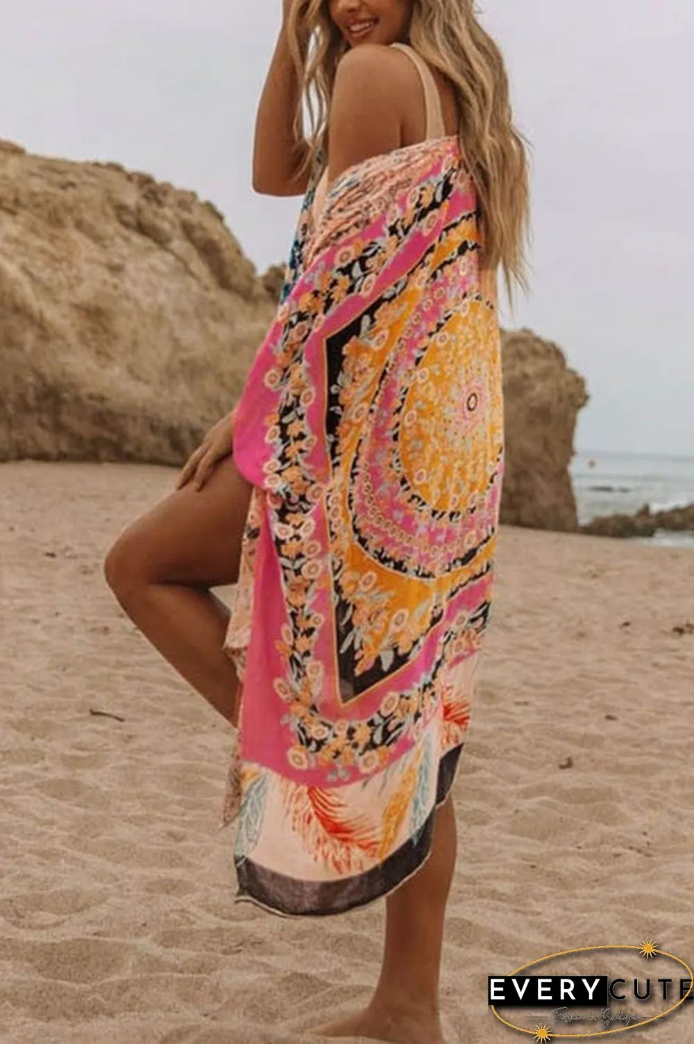 Mix Print Kimono