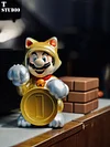 Small & Big Size Lucky Cat Cosplay Mario - Super Mario Resin Statue - T Studio