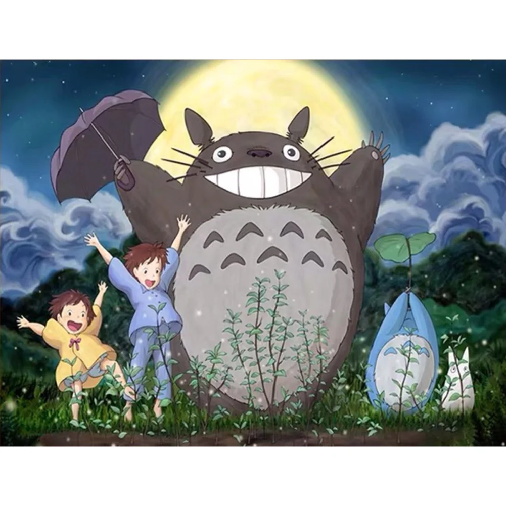 Diamond Painting - Full Round Drill - Anime Totoro(40*30cm)