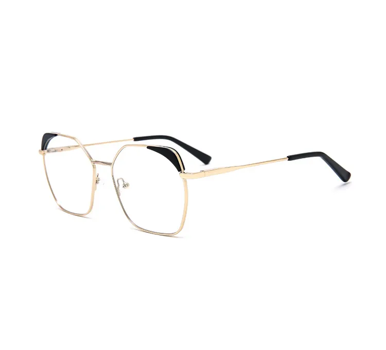 Spring Loaded Spectacle Frames YL2049-YL2078 Acetate Leg Metal Eyeglasses Frame With Spring Hinge ...