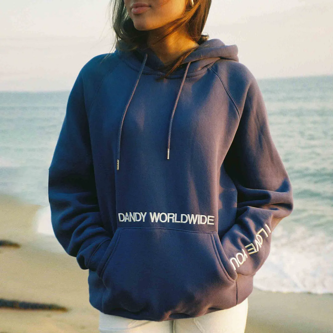 Women's Vintage Words Of Affirmation Oversized Long Sleeve Hoodie