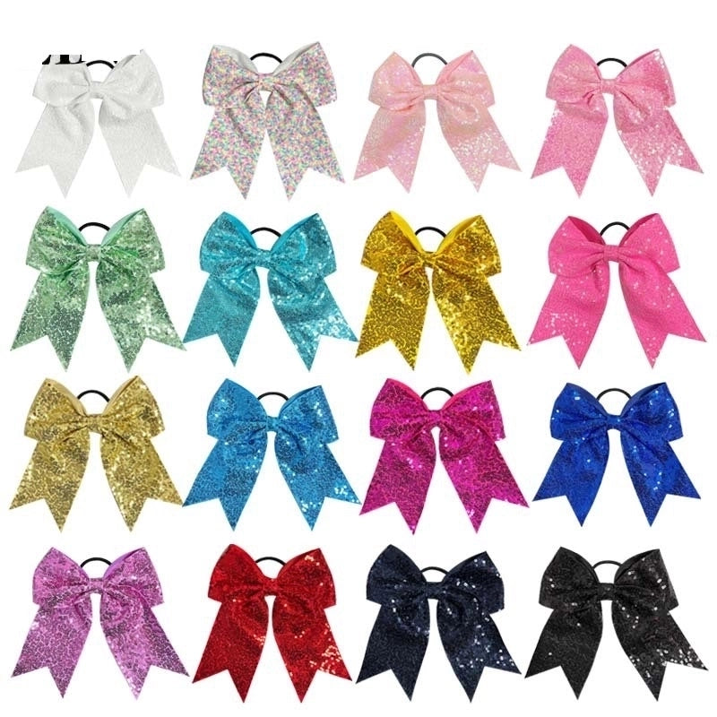 Fashion Bow Knot Polyester Sequins Hair Tie 1 Piece