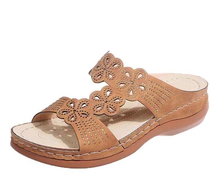 clarks collection leather soft footbed orthopedic arch support sandals