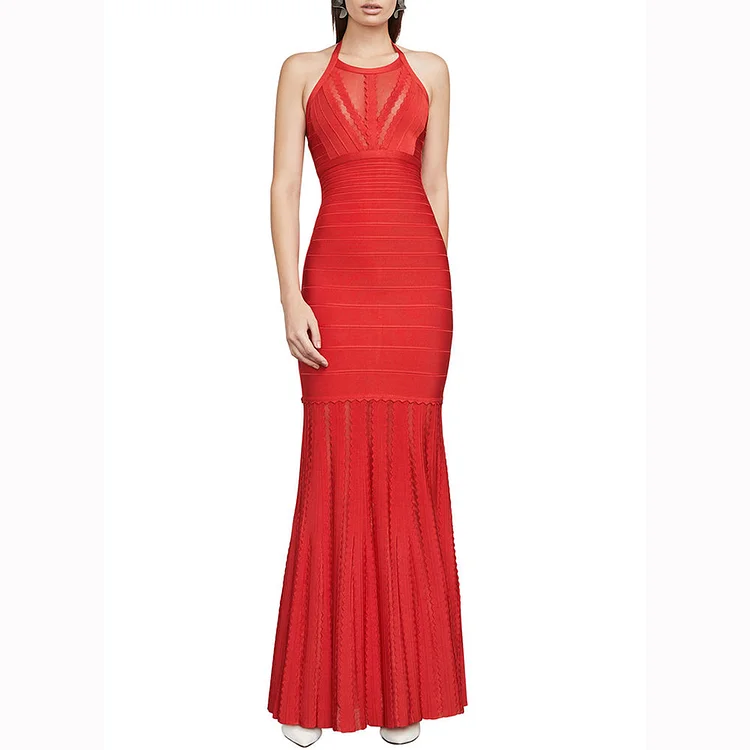 Halter Bandage Dress Gown SE522