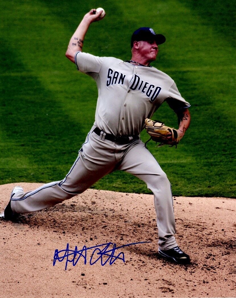 Signed 8x10 MAT LATOS San Diego Padres Autographed Photo Poster painting - COA