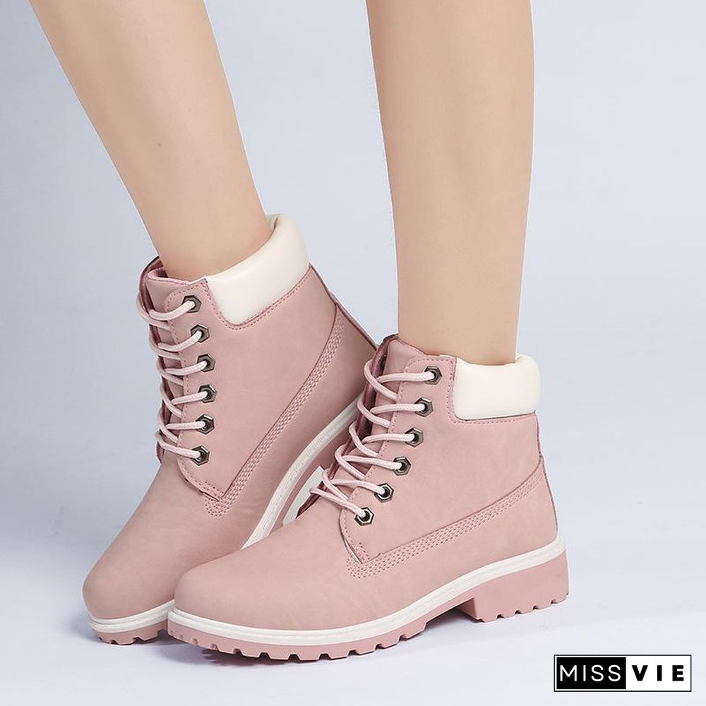 Vintage Martin Boots Lace-up Round Toe