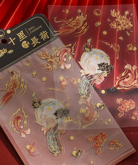 8 Pcs Traditional Chinese Mythology Stickers Set-Himinee.com