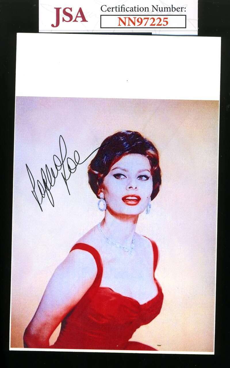 Sophia Loren JSA Coa Signed Photo Poster painting Autograph