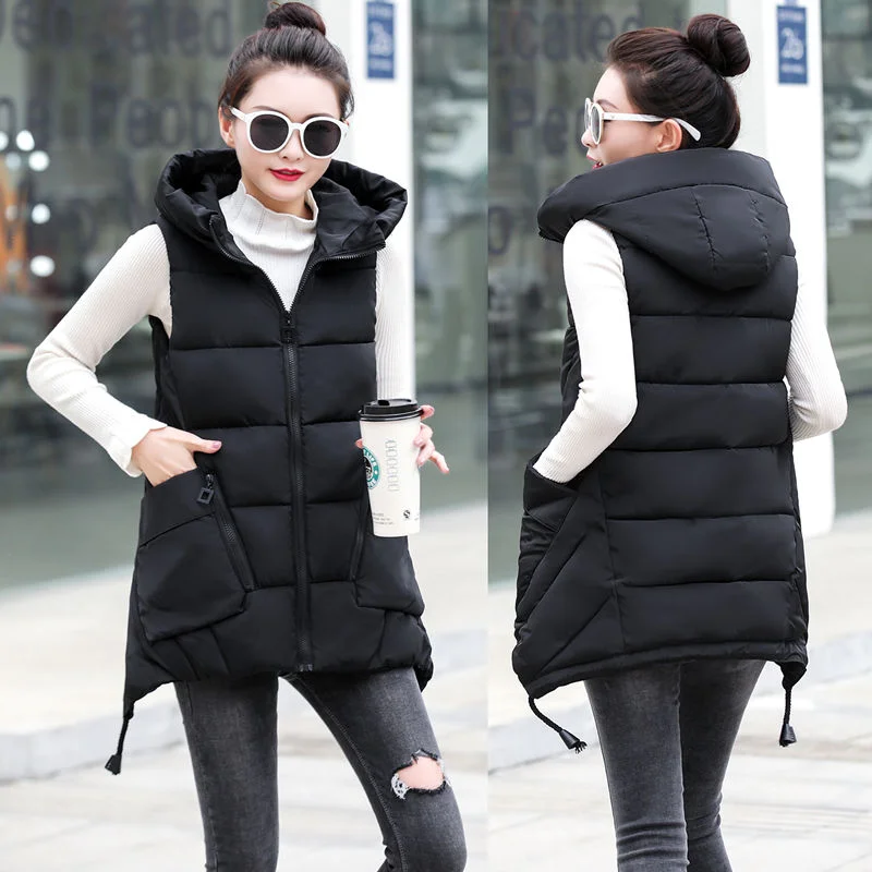 2021 Autumn And Winter Women Vest Thick New Student Cotton Coats Plus Size 5XL Lady Clothing Warm