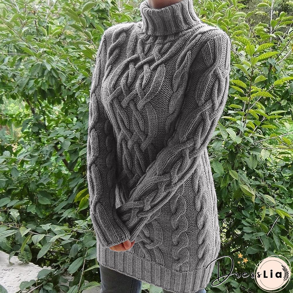 Turtleneck Warm Womens Sweater Clothing Length Sleeve Style Sleeve Length(cm) Decoration Thickness Closure Type Material Pattern