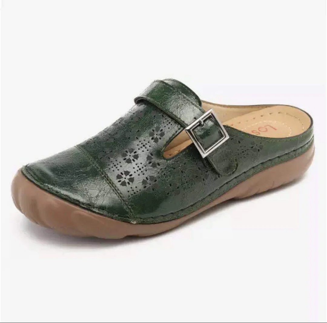 Tanguoant Tanguoant Wise Large Size Hollow Thick Bottom Baotou Women's Slippers