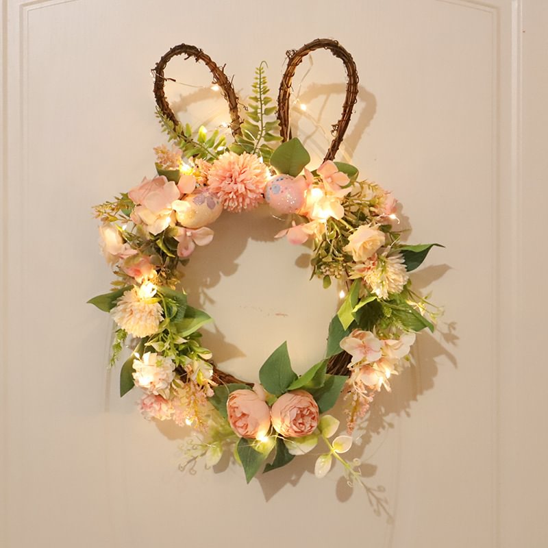 2022 New Simulation Flower Egg Easter Wreath