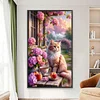 Flowers Cat - Diamond Painting - Full Round Drill (Canvas|40*70cm)