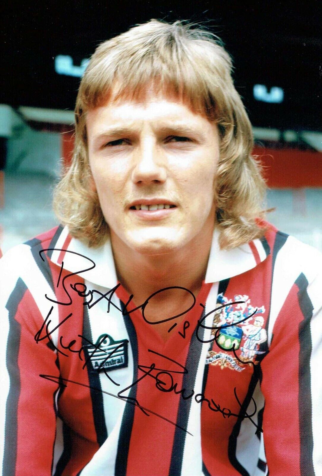 Keith EDWARDS SIGNED Autograph 12x8 Sheffield United Photo Poster painting b AFTAL RD COA Blades