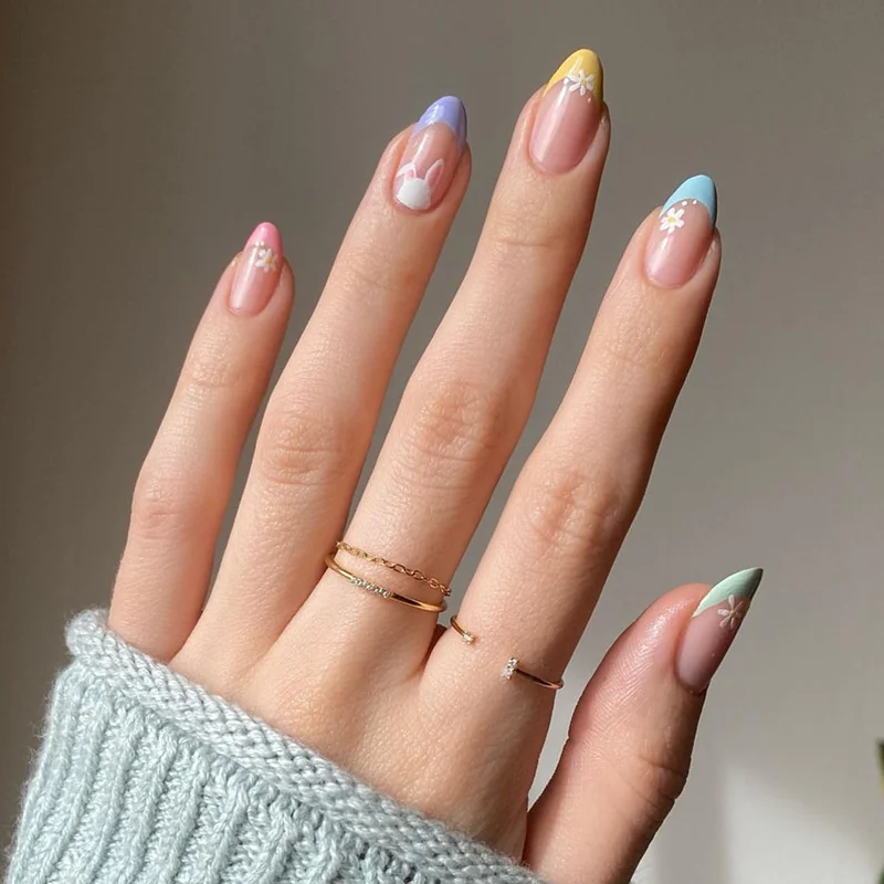 Churchf Churchf Nail Piece Easter Rabbit Nail Color Long Ballet Chicken Egg Relief Nail Piece