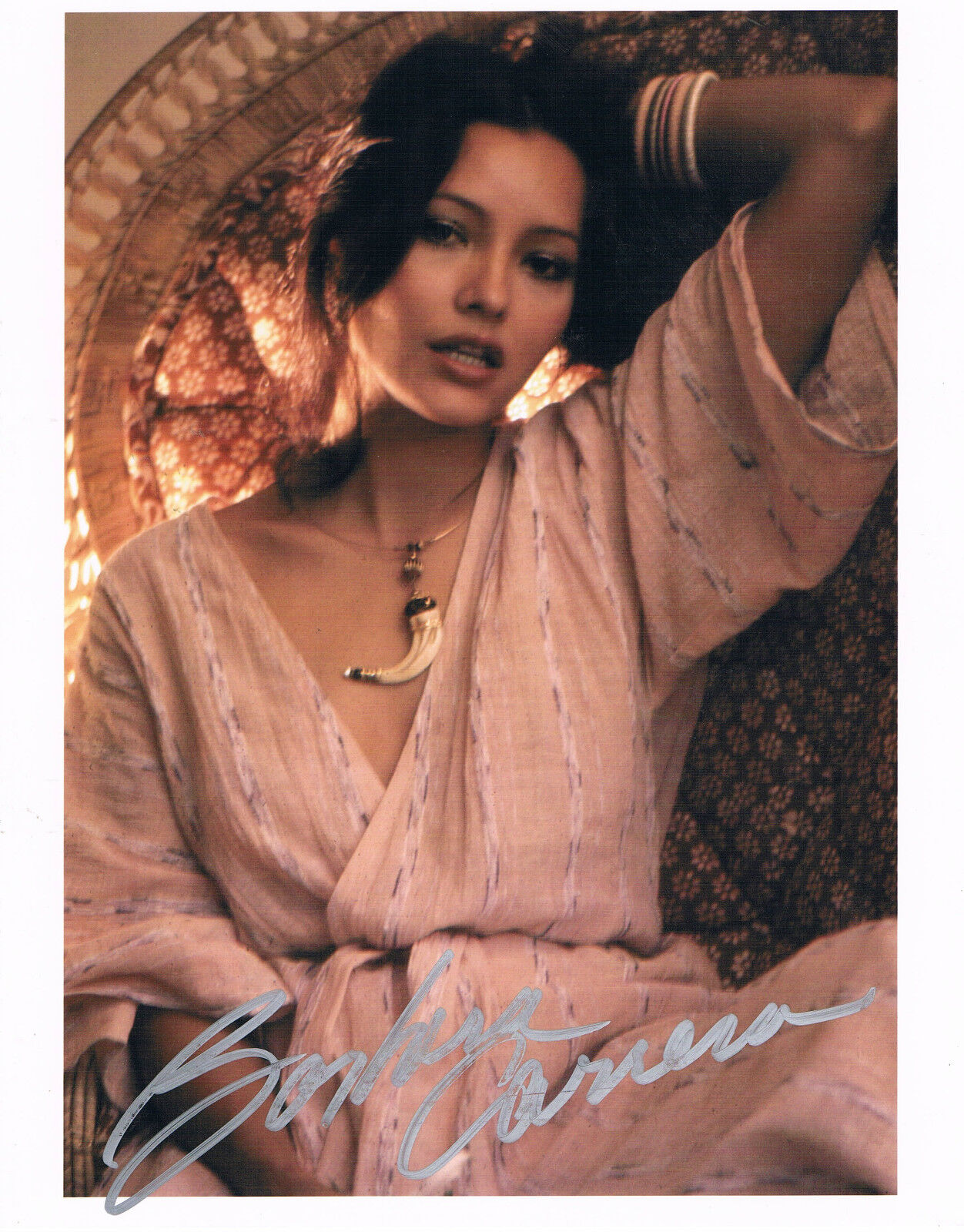 Barbara Carrera 1944- genuine autograph signed 8x10