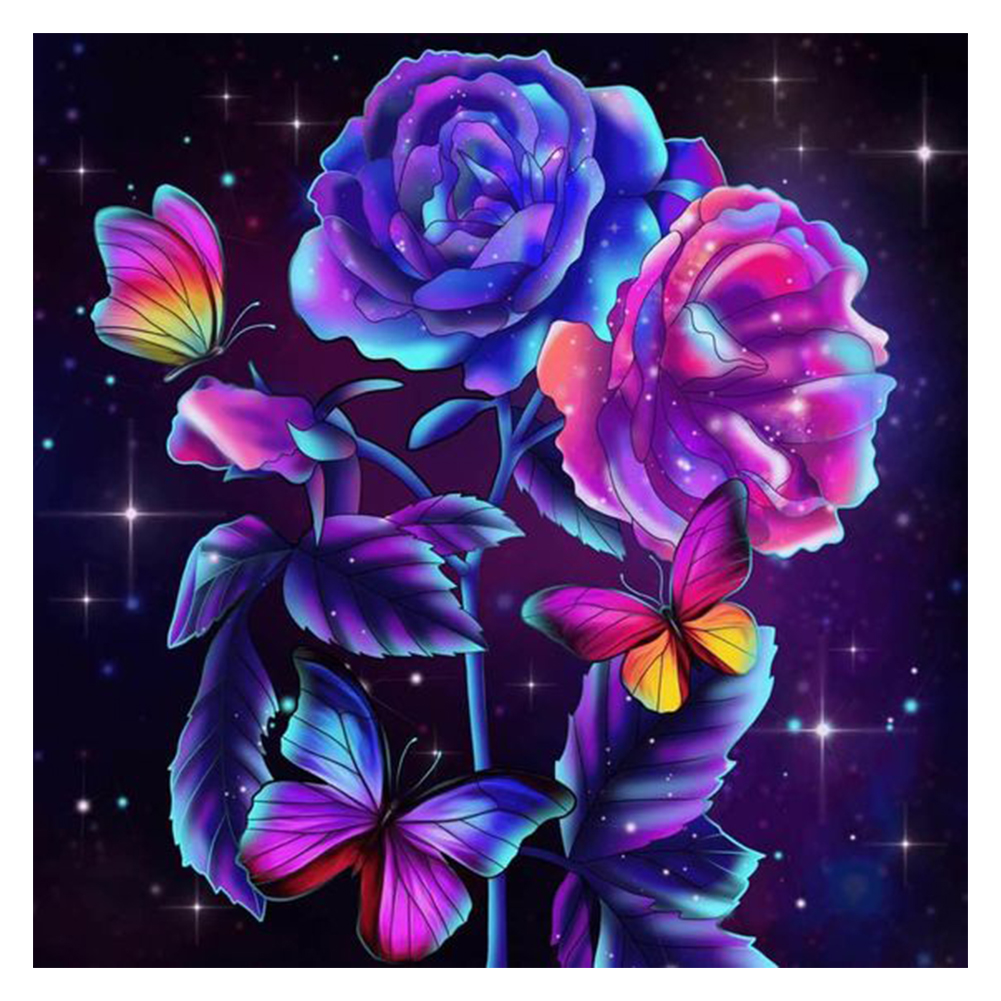 

Rose Butterfly - Round Drill Diamond Painting - 40*40CM, 501 Original
