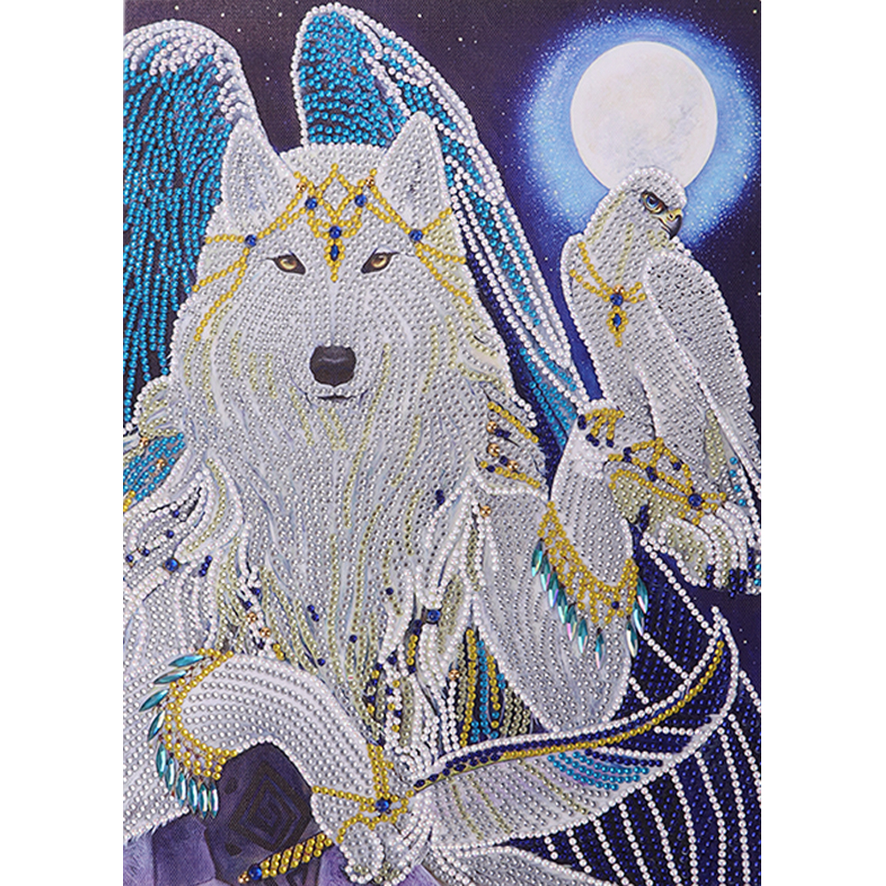 

30*40CM - Special Shaped Diamond Painting - Wolf, 501 Original