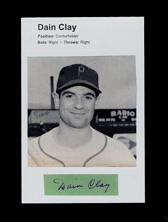 1950 DAIN CLAY-PORTLAND BEAVERS -PCL-4X6 AUTOGRAPHED CUT W/ Photo Poster painting-d.1994)