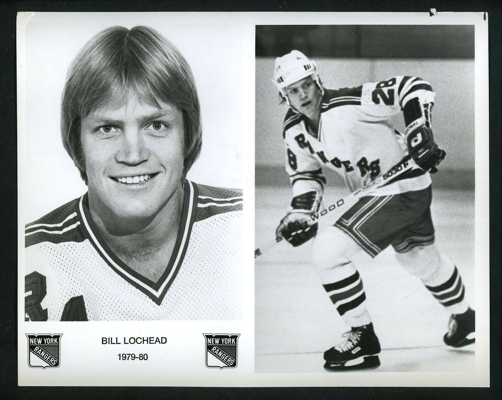 Bill Lochead New York Rangers team issued 1979 Press Photo Poster painting