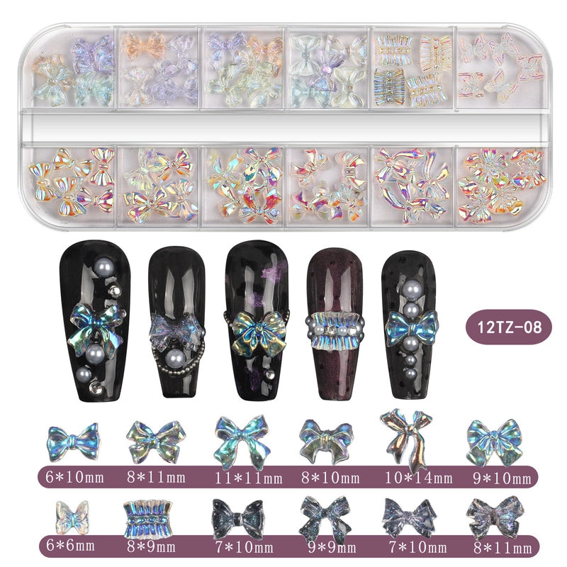 Flower Butterfly Resin Nail Decoration Accessories