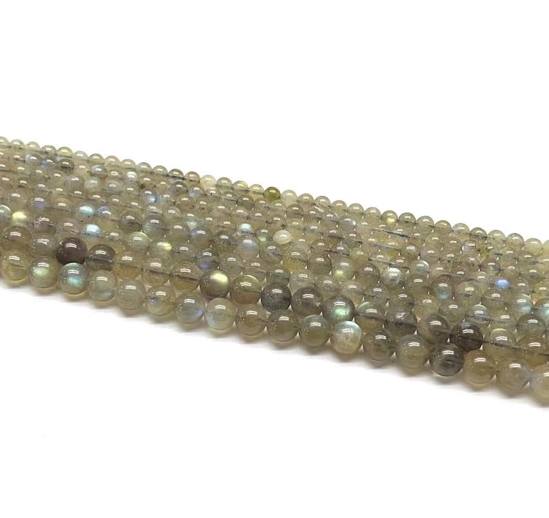 1 Piece Diameter 4mm Diameter 5mm Diameter 6 Mm 1-1.5mm Natural Stone Labradorite Geometric Polished Beads
