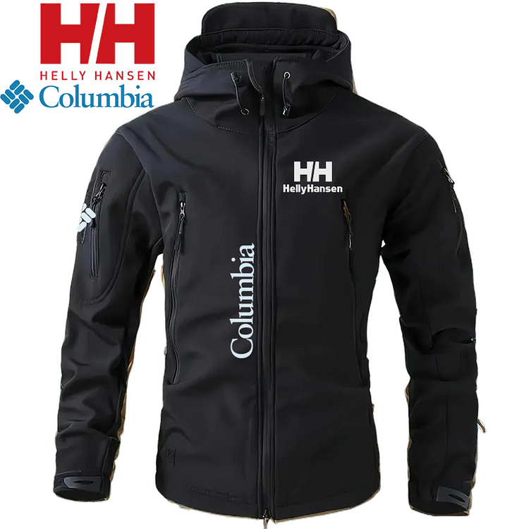 🍁 HellyHansen a Columbia spojily síly, aby vytvořily pánskou taktickou, nepromokavou podzimní bundu pro outdoorové aktivity.