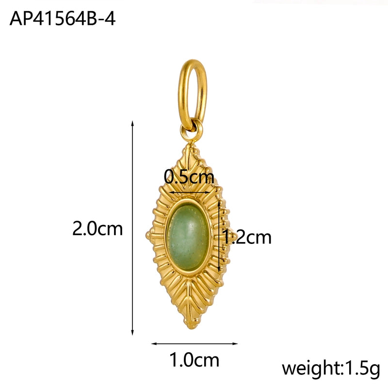 1 Piece 20 * 10mm 304 Stainless Steel Oval Pendant Jewelry Accessories