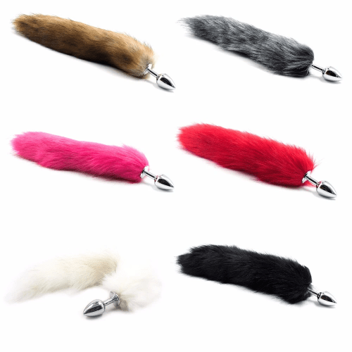 pornhint Pornhint Fetish Fantasy Soft Wild Fox Tail Metal Steel /Silicone Anal Plug Butt Plug