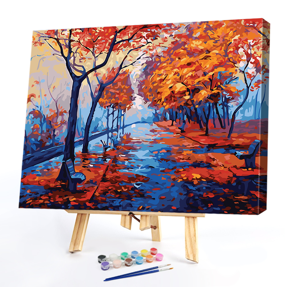 

40*50CM Paint By Numbers-Maple Leaves, 501 Original
