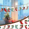 8Pcs Double Side Effect Acrylic Special Shaped Christmas Theme Xmas Trees Hanging Pendant Kits