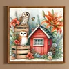 Diamond Painting-DIY Full Round Drill Owl House(40*40CM)