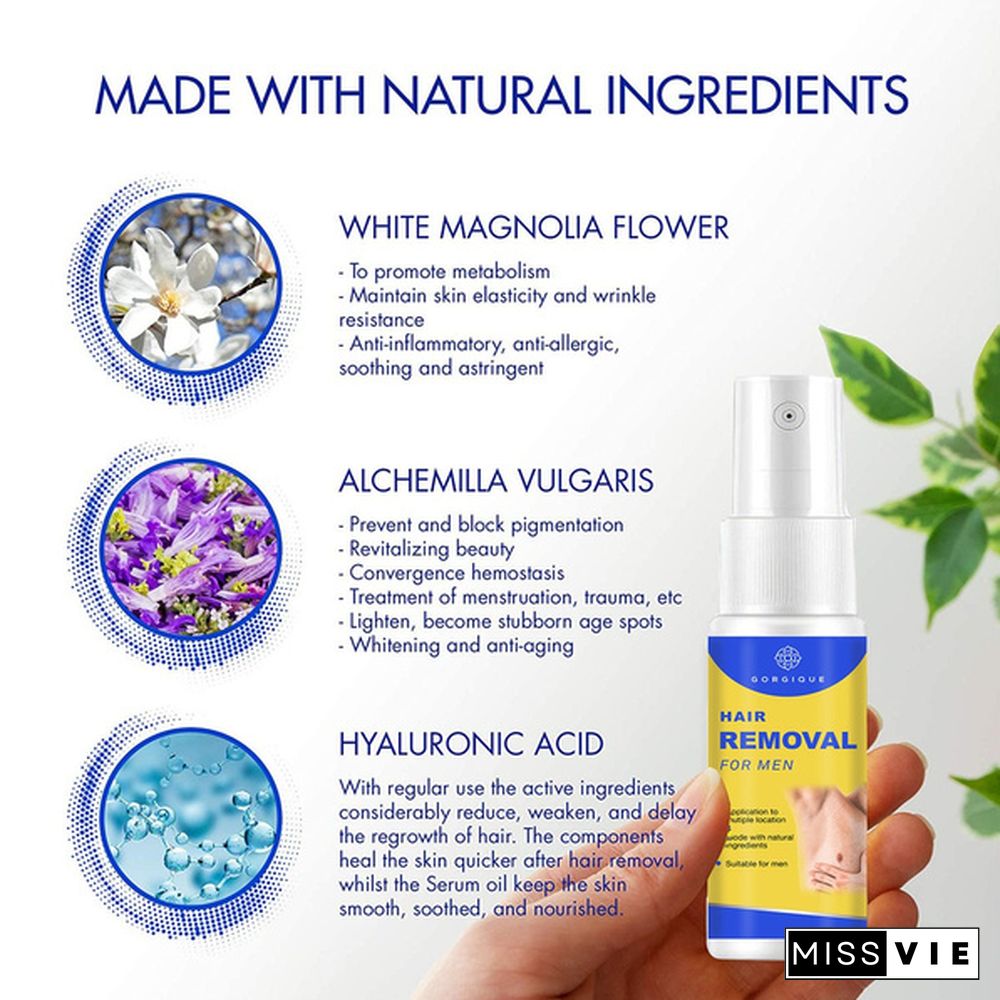 10ml/Permanent Hair Removal Spray Inhibiting and Reducing To Stop Hair Growth