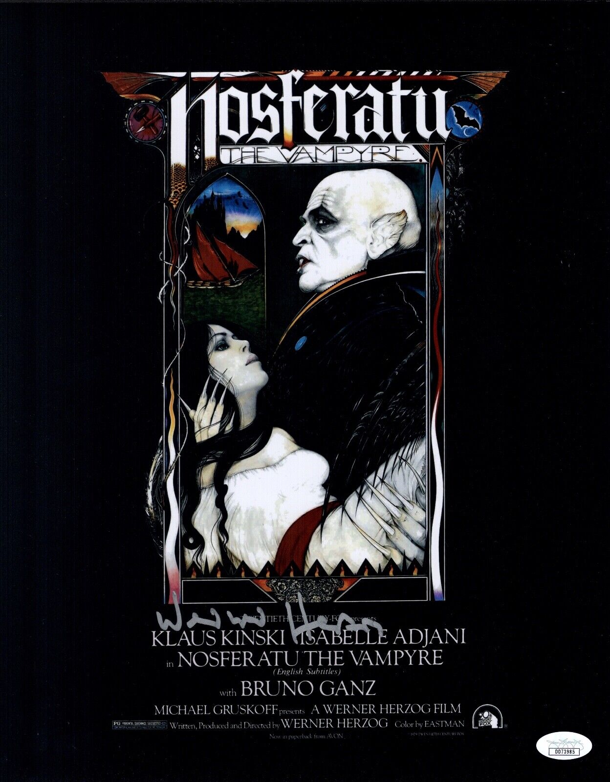 Werner Herzog NOSFERATU the Vampyre Signed 11x14 Photo Poster painting PROOF JSA COA RARE