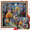 Colored Houses-14CT Counted Cross Stitch 40*40cm/15.75*15.75in