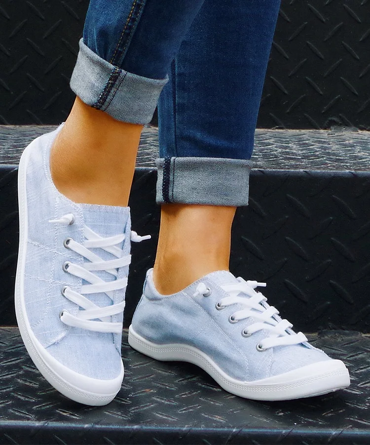 Light Blue Sneaker - Women