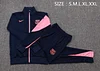 25/26 Barcelona Upper cyan (pink sleeves) long zipper Training Jacket Set