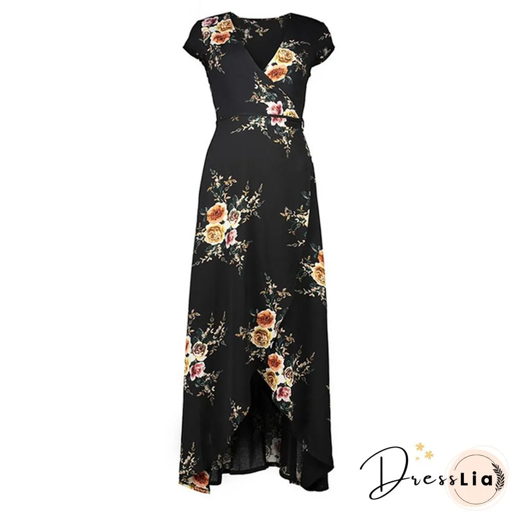 GT Sexy Women Summer Fashion Boho Maxi Dress Split Ends Elegant Evening Party Long Dress Beach Dress