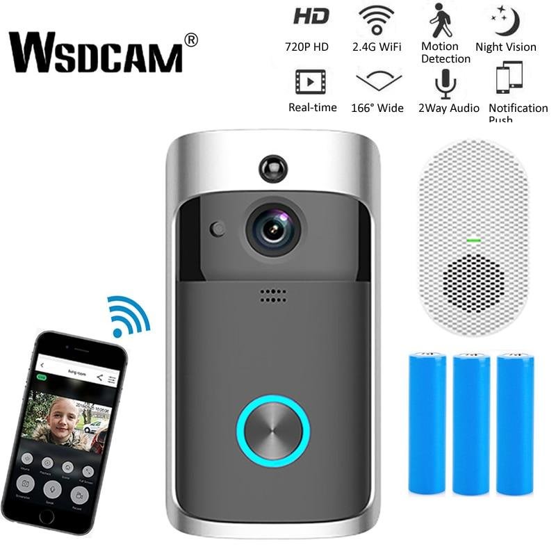 Smart Doorbell Camera Wifi Wireless Call Intercom Video-Eye for Apartments Door Bell Ring for Phone Home Security Cameras