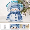 Snowman DIY Acrylic Shaking Head 5D DIY Diamond Art Tabletop Ornament Home Decor