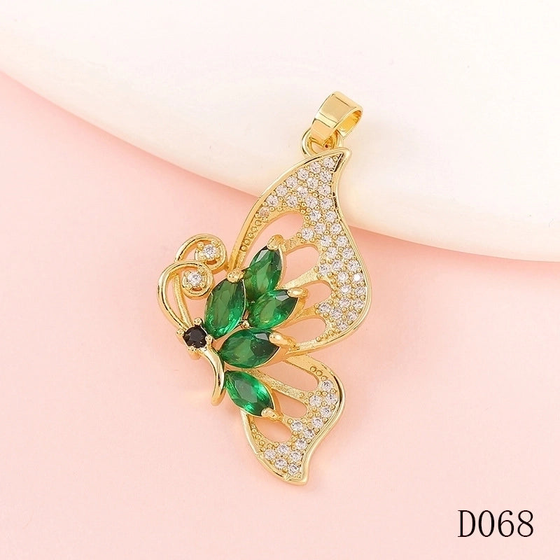 1 Piece Copper Fruit Bow Knot Pendant