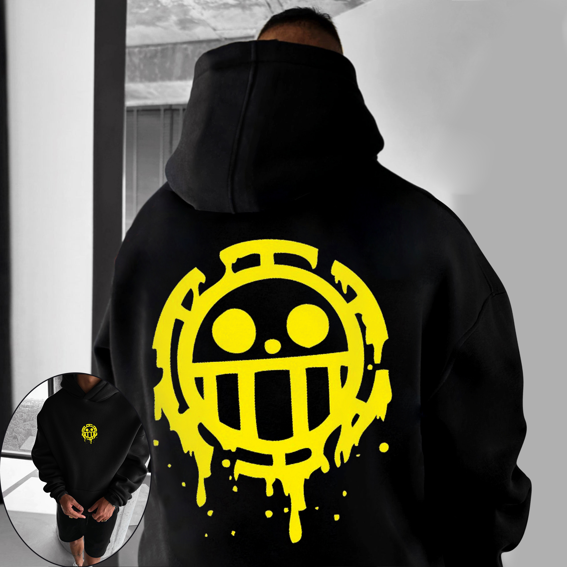 Oversize "One Piece" Print Hoodie