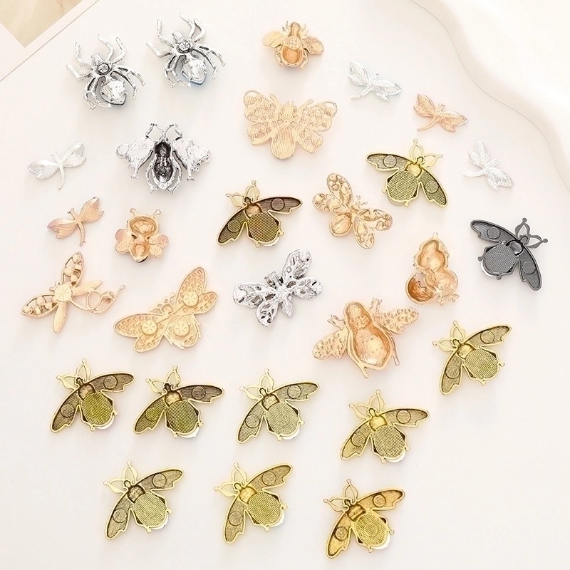 Minimalist Bee Alloy Inlay Rhinestones Jewelry Accessories