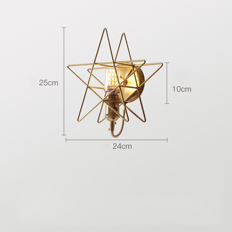 Modern LED Wall Lamp Lighting Nordic Creative Star Shape Decoration Wall Lights Bedroom Bedside Aisle Living Room Kitchen Lamps