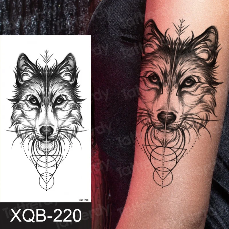 arm band tattoo men boy sexy black temporary waterproof tattoo wolf tiger lion king tribal tattoo design body art tattoos water