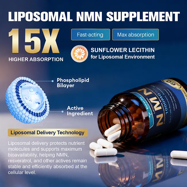 Totaria Liposomal NMN Supplement 1000mg, 14-in-1 NMN Resveratrol