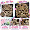 Partial Drill 5D Diamond Painting Kit Skull Abstract 30x30cm(Golden Skull)