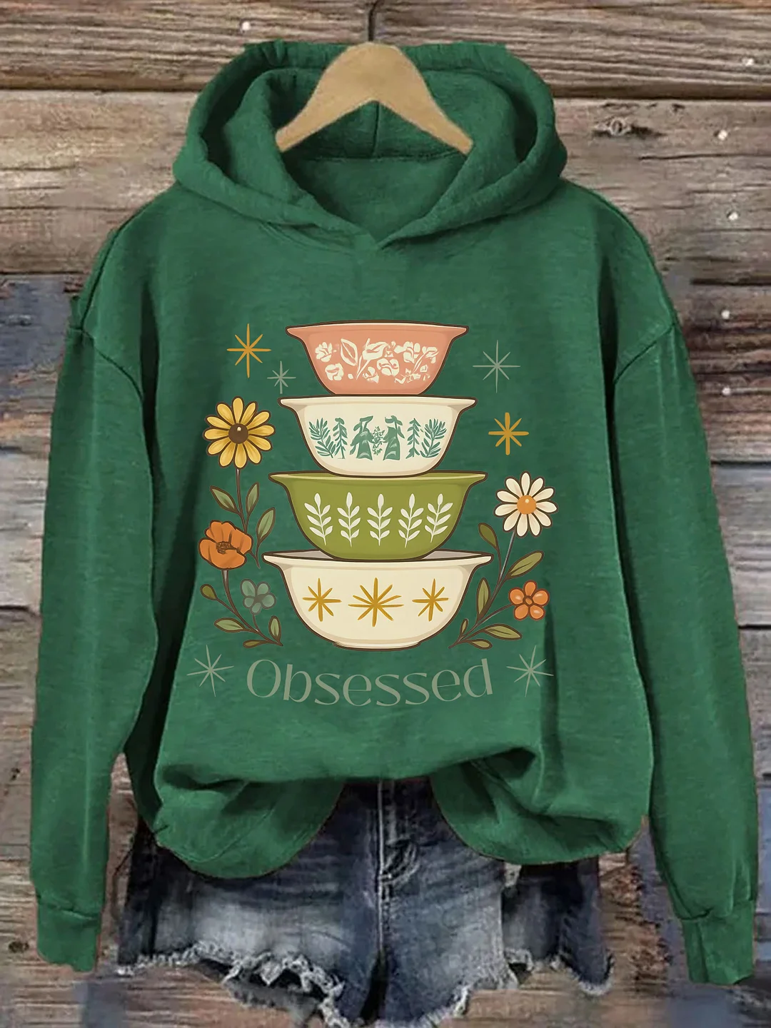 Butterprint Bowls Stacked Hoodie